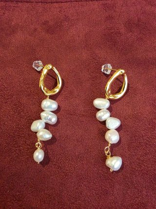 Pendientes de Perlas y Oro