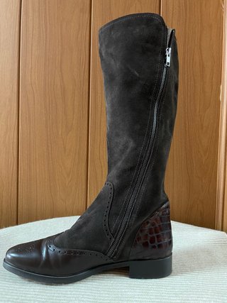 Botas Altas Estilo Ecuestre Marrones