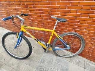 Bicicleta de Montaña Amarilla y Azul