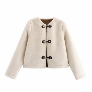 Chaqueta Zara Beige con Broches