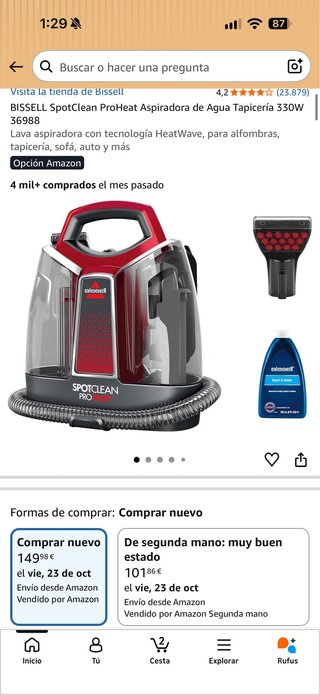 Aspiradora BISSELL SpotClean ProHeat