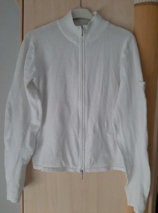 Cardigan Zara Blanco con Cremallera