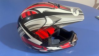 Casco Moto Enduro Niño Rish Rojo