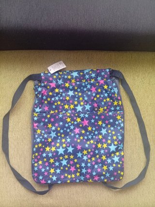 Mochila de Poliéster con Estampado de Estrellas