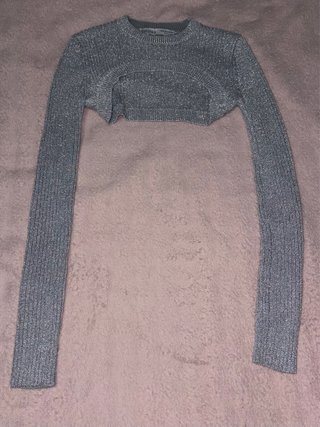 Bolero Bershka Plateado Brillante Talla xs