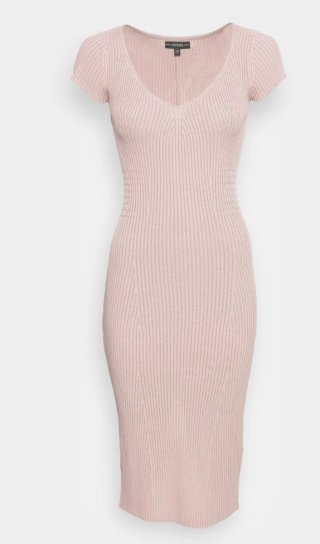 Vestido de punto rosa palo GUESS