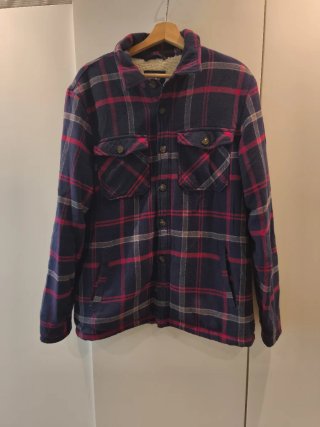Sobrecamisa de cuadros con borrego Talla L