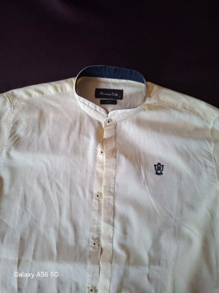 Camisa Massimo Dutti Slim Fit Cuello Mao