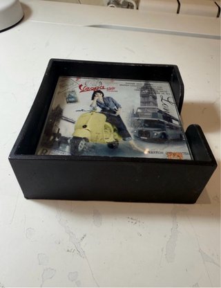 Set di sottobicchieri vintage Vespa Londra