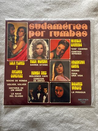 Vinilo Sudamérica por Rumbas. Sello Belter