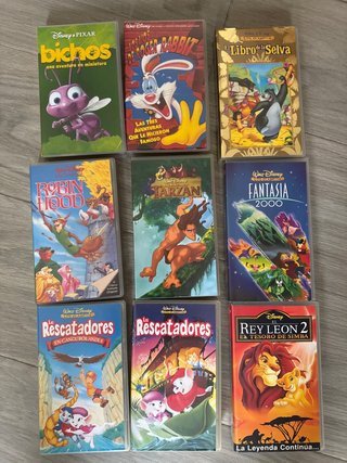 Lote 9 Películas VHS Clásicos Disney