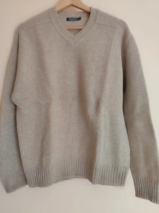 Jersey de punto beis Springfield Hombre