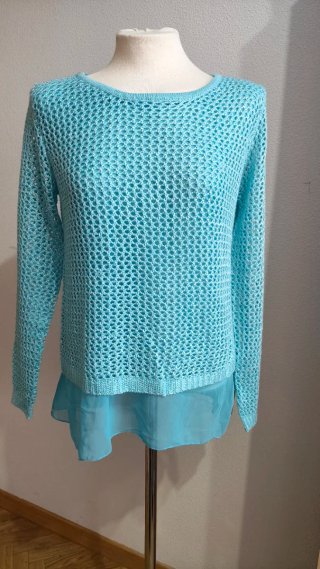 Jersey de punto turquesa