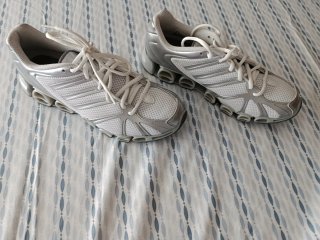 Zapatillas Adidas Plateadas y Blancas