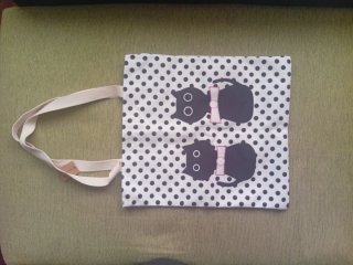 Tote Bag de Tela con Estampado de Gatos