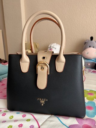 Bolso Negro y Beige