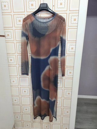 Vestido largo estampado