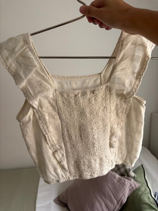 Blusa de tirantes Noon beige talla XS