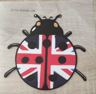 Pegatina de Vinilo Mariquita Bandera Reino Unido