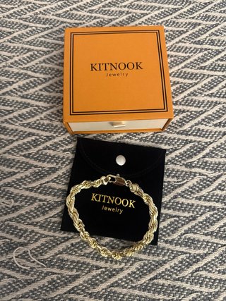 Pulsera Kitnook Acero Baño Oro 14K
