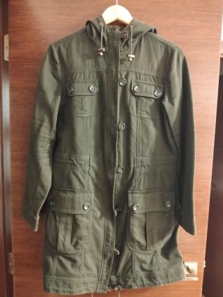 Chaqueta Militar Mango Verde Oliva