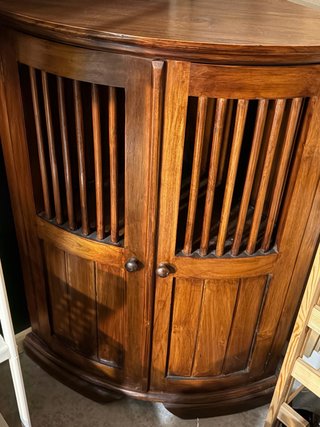 Mueble Bar Esquinero de Madera de Teca