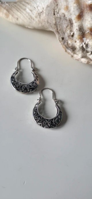 Pendientes africanas de plata vintage