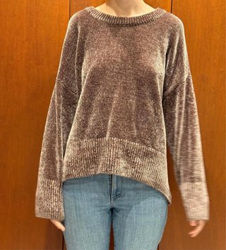 Jersey Zara Marrón Efecto Chenilla Talla M