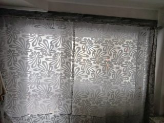 2 Visillos  con Estampado Floral