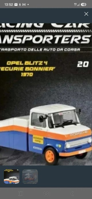 Modellino Opel Blitz 4 Ecurie Bonnier 1970