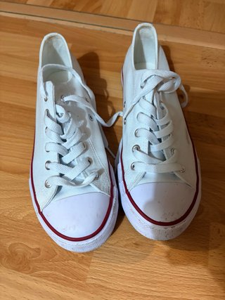 Zapatillas de lona blancas