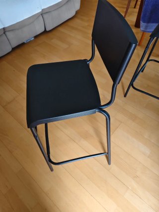 Set de dos Sillas de cocina negras