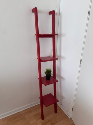 Estantería Roja de 4 Baldas