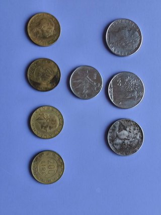 Lote de 7 monedas antiguas de Italia