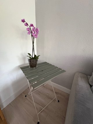 Mesa Plegable Auxiliar Verde y Blanca para jardín