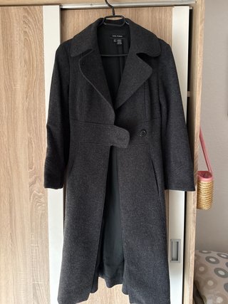 Abrigo Zara Gris Talla M