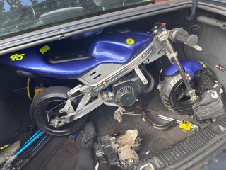 Mini moto pocket bike azul