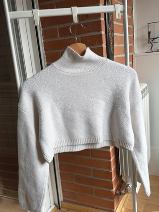 Jersey Crop Blanco Zara