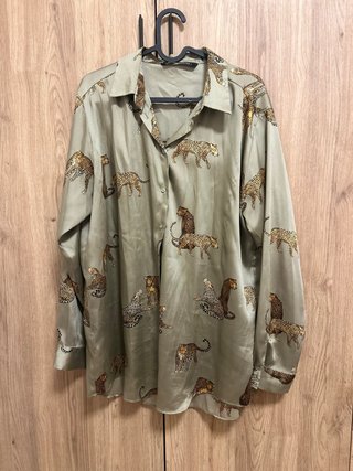 Camisa Satinada Estampada Zara