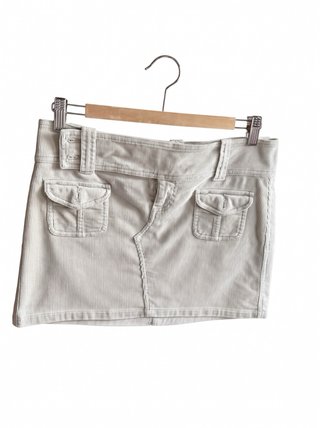 Falda de pana beige