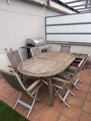 Conjunto de Terraza de Madera de Teca