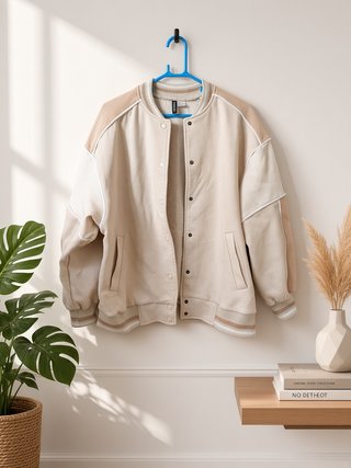 Chaqueta Béisbol H&M Divided Beige