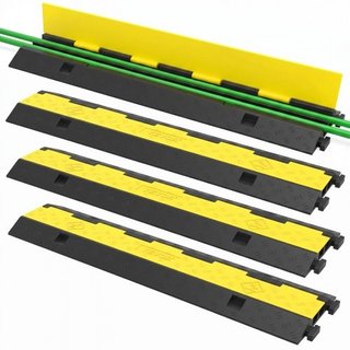 Cable Protector Ramp, 4 Packs 2 Channels Speed Bum