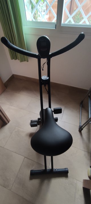 Bicicleta Estática Plegable Negra