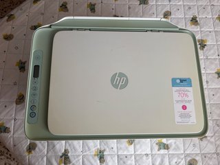 Impresora HP Blanca y Verde