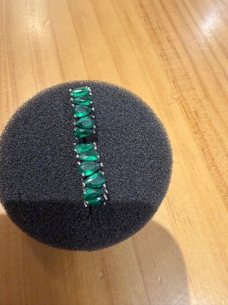 Pendientes Aros Plata 925 con Esmeraldas