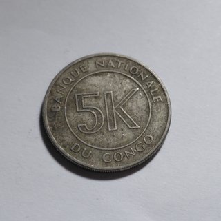 Moneda 5K Banque Nationale du Congo