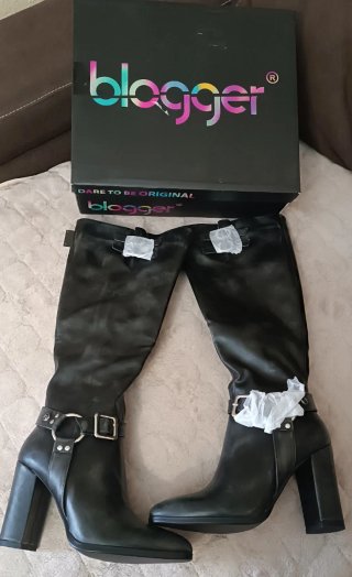 Botas Blogger Negras Talla 35