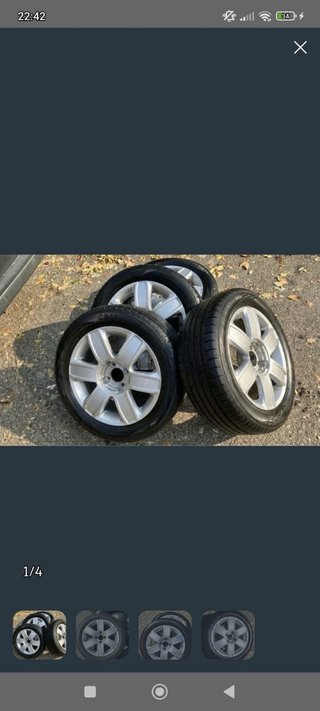 Conjunto de 4 llantas con neumaticos citroen c4
