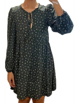 Vestido Springfield Floral Verde Talla S